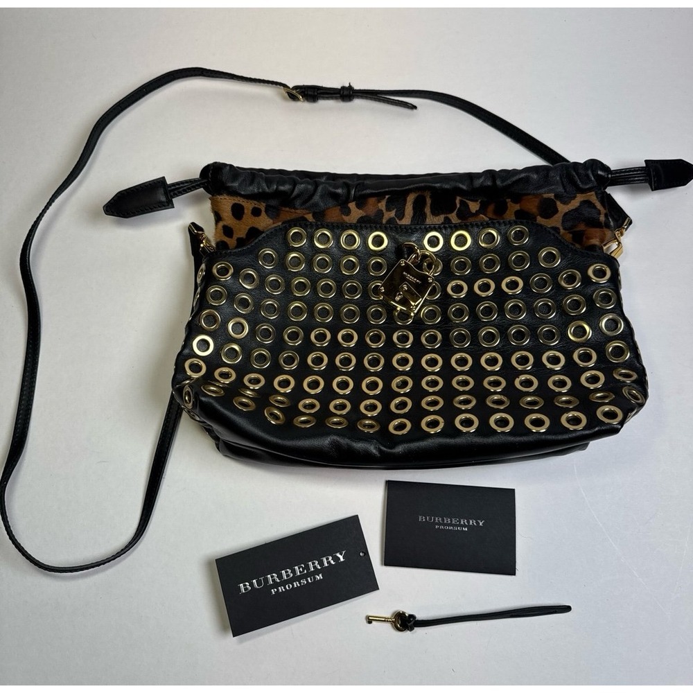 Burberry Leather Leopard Pony Hair
Grommet Little Crush Crossbody Purse‎